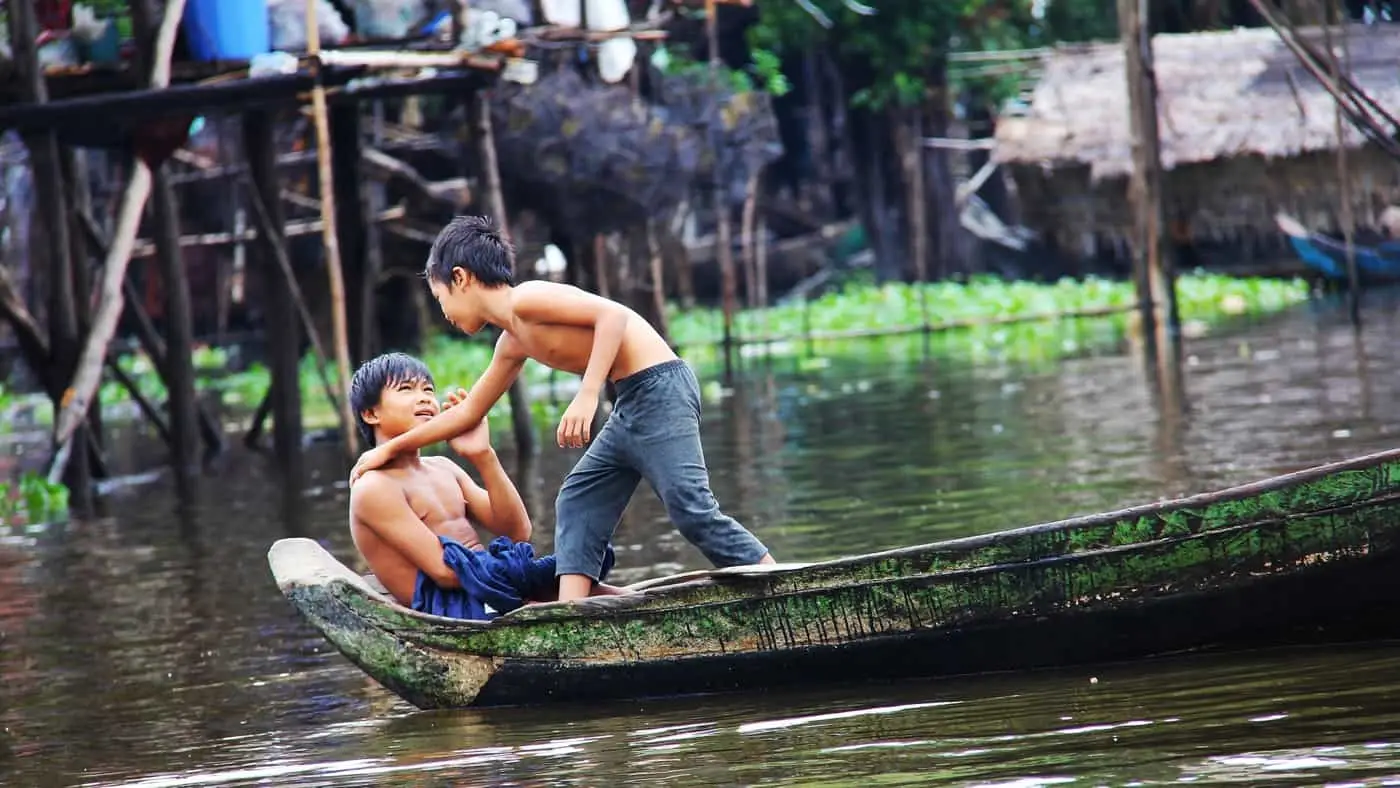 Playing in the  jungle